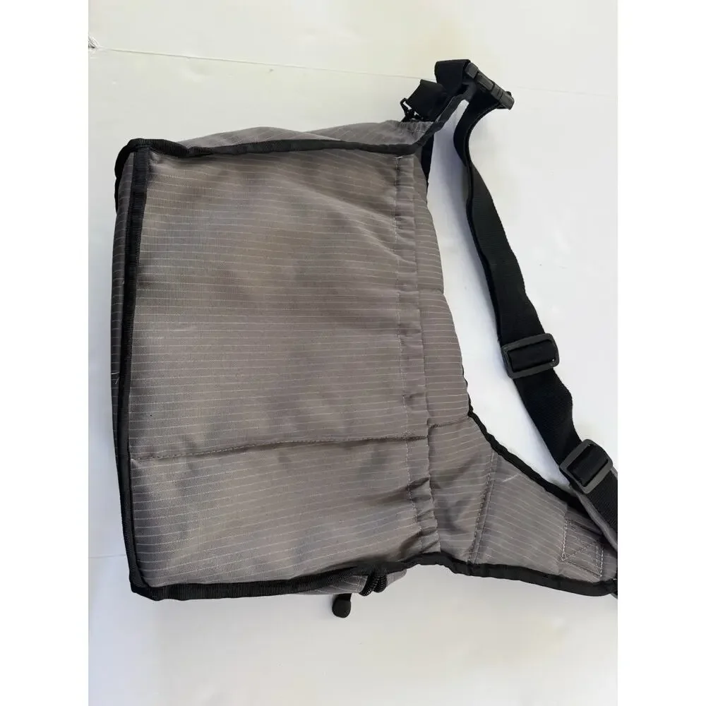 Diaper Dude Diaper Bag Crossbody Adjustable Shoulder Strap Messenger Bag Gray